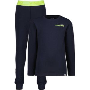 Vingino - Wose - Pyjama - Donkerblauw/Neongeel - Katoen