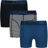 Vingino - Set van 3 - Boxershorts - Blauw/Donkerblauw - Stretchkatoen