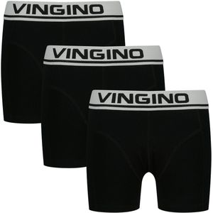 Vingino - Boxershort - Zwart/Wit - Stretchkatoen - Set van 3