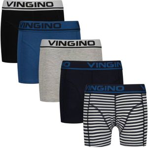 Vingino - Boxershorts - Blauw/Grijs/Zwart - Set van 5