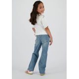 Vingino - Straight Fit - Jeans - Medium Blue - Denim met Rits- en Knoopsluiting