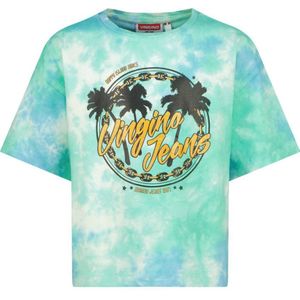 Vingino - Halise - T-shirt - Mintgroen/Blauw - 100% Katoen