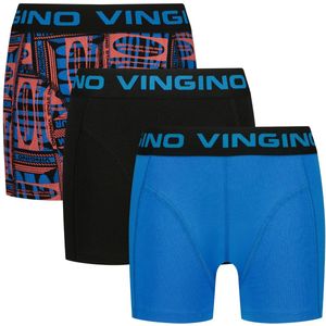 Vingino - Club - Boxershort - Set van 3 - Hardblauw/Zwart/Oranje - Katoen
