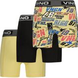 Vingino - Race - Boxershorts - Geel/Zwart - Set van 3