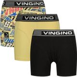 Vingino - Race - Boxershorts - Geel/Zwart - Set van 3