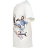Messi - T-shirt - Wit - Korte Mouwen - Ronde Hals - 100% Polyester