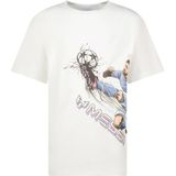 Messi - T-shirt - Wit - Korte Mouwen - Ronde Hals - 100% Polyester