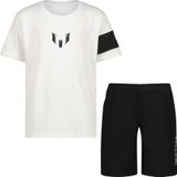 Messi - Jongensset - T-Shirt Korte Mouwen - Korte Broek - Ronde Hals - Logoprint - 2 Steekzakken - Elastische Tailleband