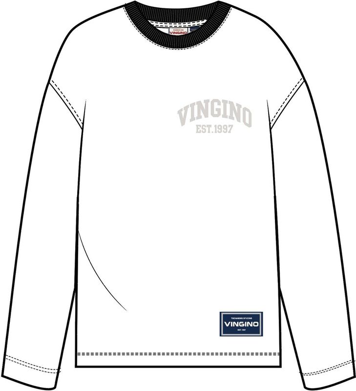 Vingino - Longsleeve - Wit - 100% Katoen