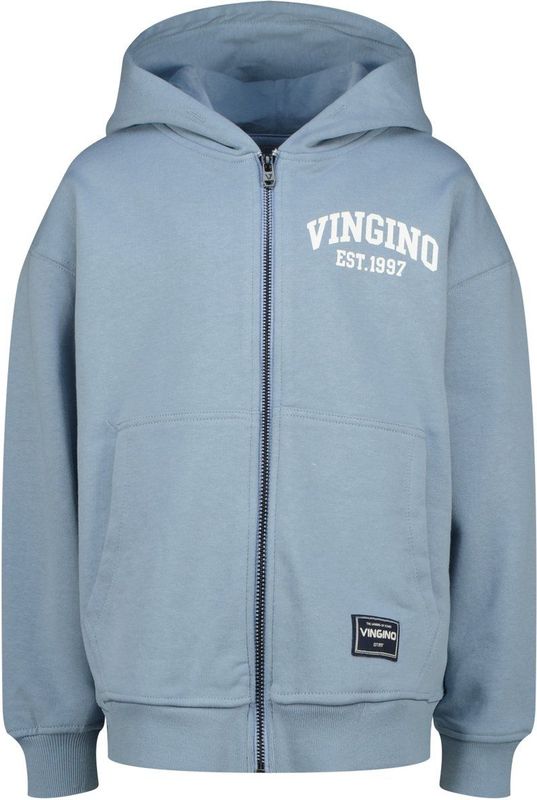 VINGINO - Sweatvest - Lichtblauw - Capuchon - Normale Pasvorm
