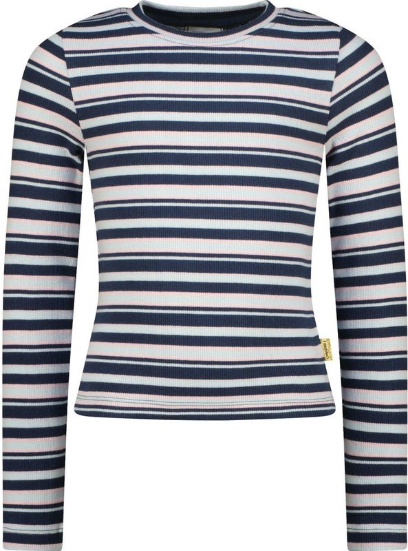 VINGINO - Shirt - Pastelblauw Donkerblauw Rosa - Lange Mouwen