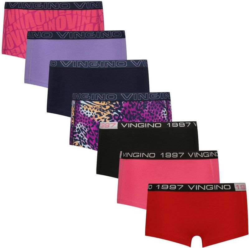 Vingino - Boxershort - Set van 7 - Paars Roze Zwart
