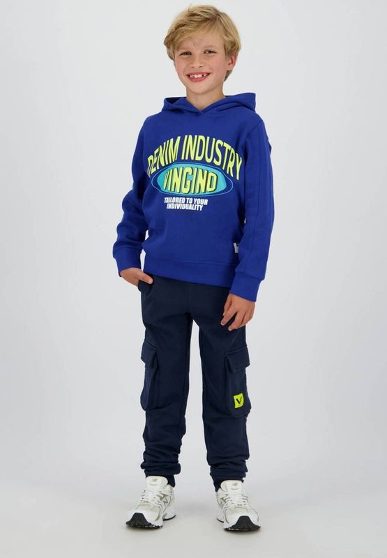 Vingino - Hoodie - Blauw - 100% Katoen - Lange Mouwen - Met Capuchon