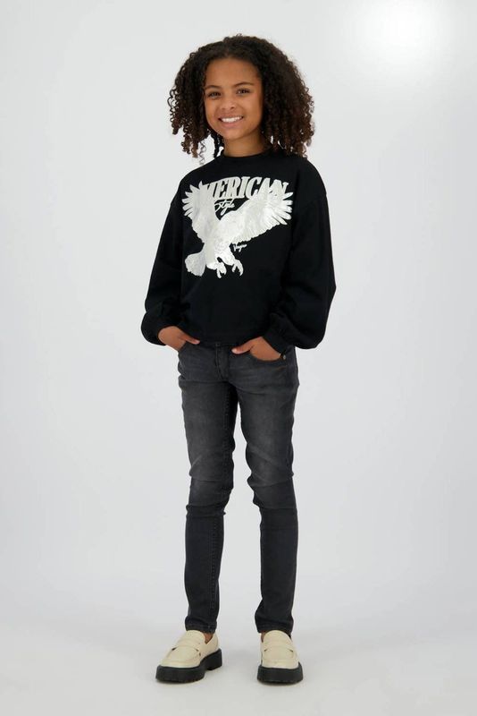 Vingino - Alice - Skinny Jeans - Zwart - Regular Waist