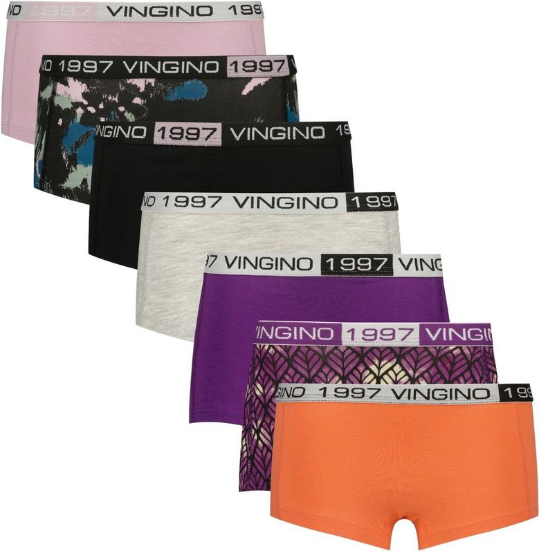 Vingino - Set van 7 - Boxershorts - Oranje/Multicolor - Stretchkatoen