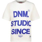 Vingino - T-shirt - Wit/Blauw - 100% Katoen