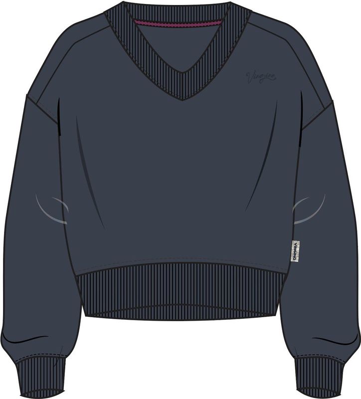 Vingino - Sweater - Katoen en Elastaan Mix - V-hals - Geribbelde Boorden