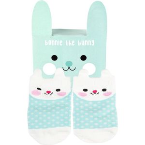 vrolijke sokjes Konijn Mint 0 tot 6 maanden