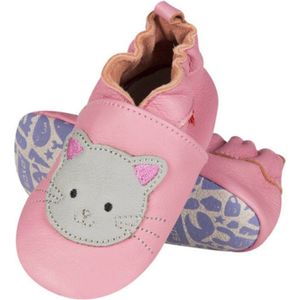 slofjes Kat Poes leer maat 16-17