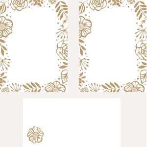 briefpapier en enveloppen Bloemen Goud A4