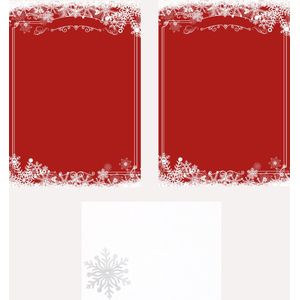 briefpapier en enveloppen Kerst roodbruin A5