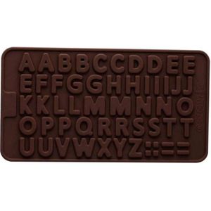 chocoladevorm Alfabet Letters siliconen vorm voor ijsblokjes chocolade fondant