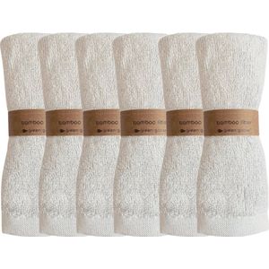 green-goose® Bamboe Doekjes | 6 Stuks | Wit | Duurzame Baby Spuugdoekjes | Gezicht Reinigingsdoekjes
