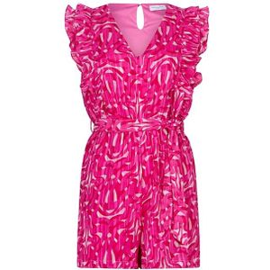 Lofty Manner - Jumpsuit - Roze Dessin - Lange Mouw - 100% Polyester