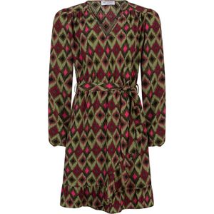 Lofty Manner - Midi Jurk - Groen Dessin