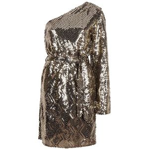 Lofty Manner - Dress Lotta - Goudkleurig - A-lijn Jurk