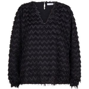 Lofty Manner - Blouse Cathy - Zwart - 100% Polyester