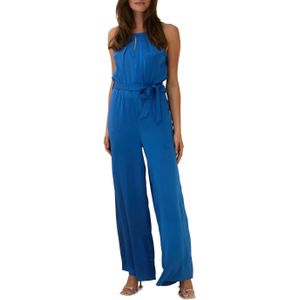 Lofty Manner Jumpsuit Blauw - Effen - Ronde Halslijn