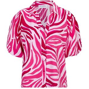 Lofty Manner - Blouse - Roze - Korte Mouwen - Knoopsluiting