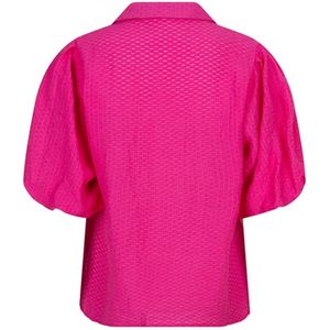 Lofty Manner - Blouse - Roze - Viscose/Nylon - Korte Mouwen
