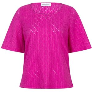 Lofty Manner - T-shirt - Ajour Patroon - Korte Mouwen - Ronde Hals