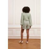 Lofty Manner - Top - Zwart - Lichte Stof - V-hals met Striksluiting