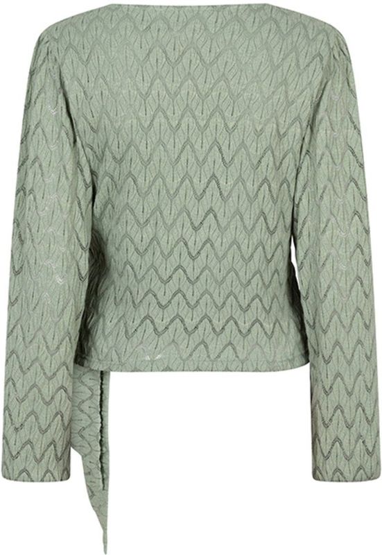 Lofty Manner - Top - Zwart - Lichte Stof - V-hals met Striksluiting