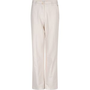 Lofty Manner - Broek QG33 - Beige - Damesbroek - Rechte Pasvorm