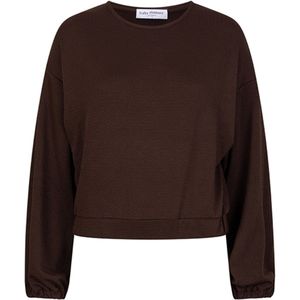 State of Art Heren longsleeve bruin (Maat: S) - Effen - Halslijn: Ronde hals,