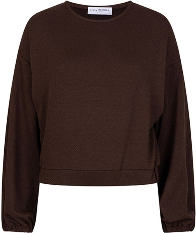 Lofty Manner - T-shirt - Dark Brown - Amala Qh03 212 - Dames