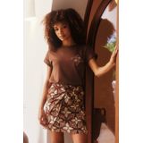 Lofty Manner - T-shirt Maysa Qh09 - Bruin - Dames