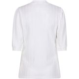 Lofty Manner - Top - Wit - Korte Mouwen - Opstaande Kraag