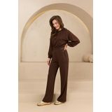 Lofty Manner - Trouser Raja Qh33 212 - Broek - Donkerbruin - Dames