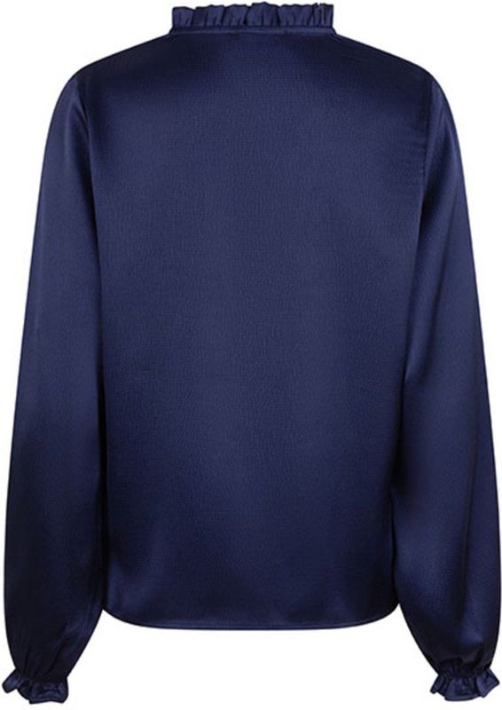 Lofty Manner - Top - Donkerblauw - V-hals - Lange Mouwen