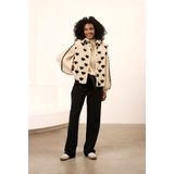 Lofty Manner - Teddy Gilet - Ecru - Mouwloos - Knoopsluiting