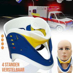 Allernieuwste.nl® Cervicale Nek Brace Kraag Met Kin Ondersteuning - 4 Standen Verstelbaar - Nekkraag Neksteun NeckBrace - One Size