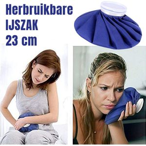 Allernieuwste.nl® IJszak Herbruikbaar voor Warme en Koude Therapie - Knie Hoofd Been Letsel Pijnbestrijding IJzak - Maat M, 23 cm - Blauw