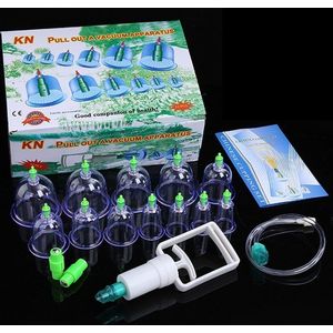 Allernieuwste.nl® Cupping Set 12-Delig - Cellulite Cups - Vacuüm Massage Cups - Massage Cups - Anti Cellulitis behandeling - Cupping Therapy