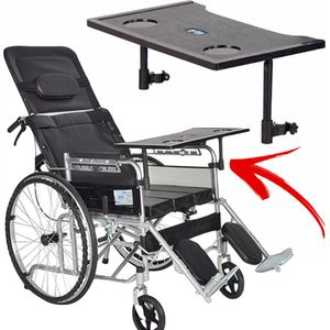 Allernieuwste.nl® Rolstoeltafel - Eettafel voor rolstoel - ABS Invalidenwagen Opzet Tafel - Zwart 30 x 52 cm