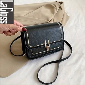 LaGloss® Elegante Vintage Crossbody Tas in Zwart - 20 x 15 x 7 cm - Handtas - kleur zwart %%